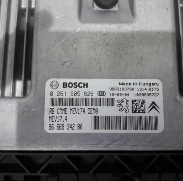 Bosch Engine ECU, Peugeot 308.1.6, 0261S05626, 0 261 S05 626, 9666934280, 96 669 342 80, MEV17.4