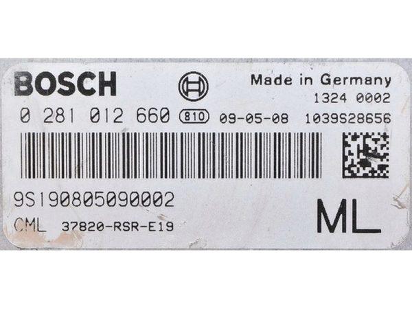 Honda Civic 2.2 37820-RSR-E19 0281012660 EDC16C7 1037396110 1037380702