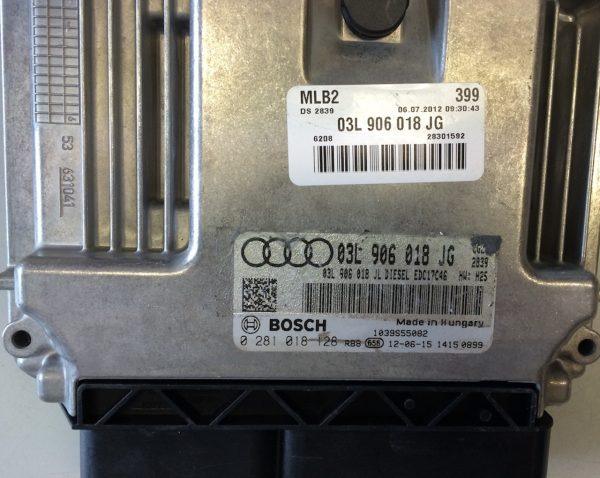 Audi A4, A5 2.0 TDI, 0281018128, 0 281 018 128, 03L906018JG, 03L 906 018 JG, EDC17C46