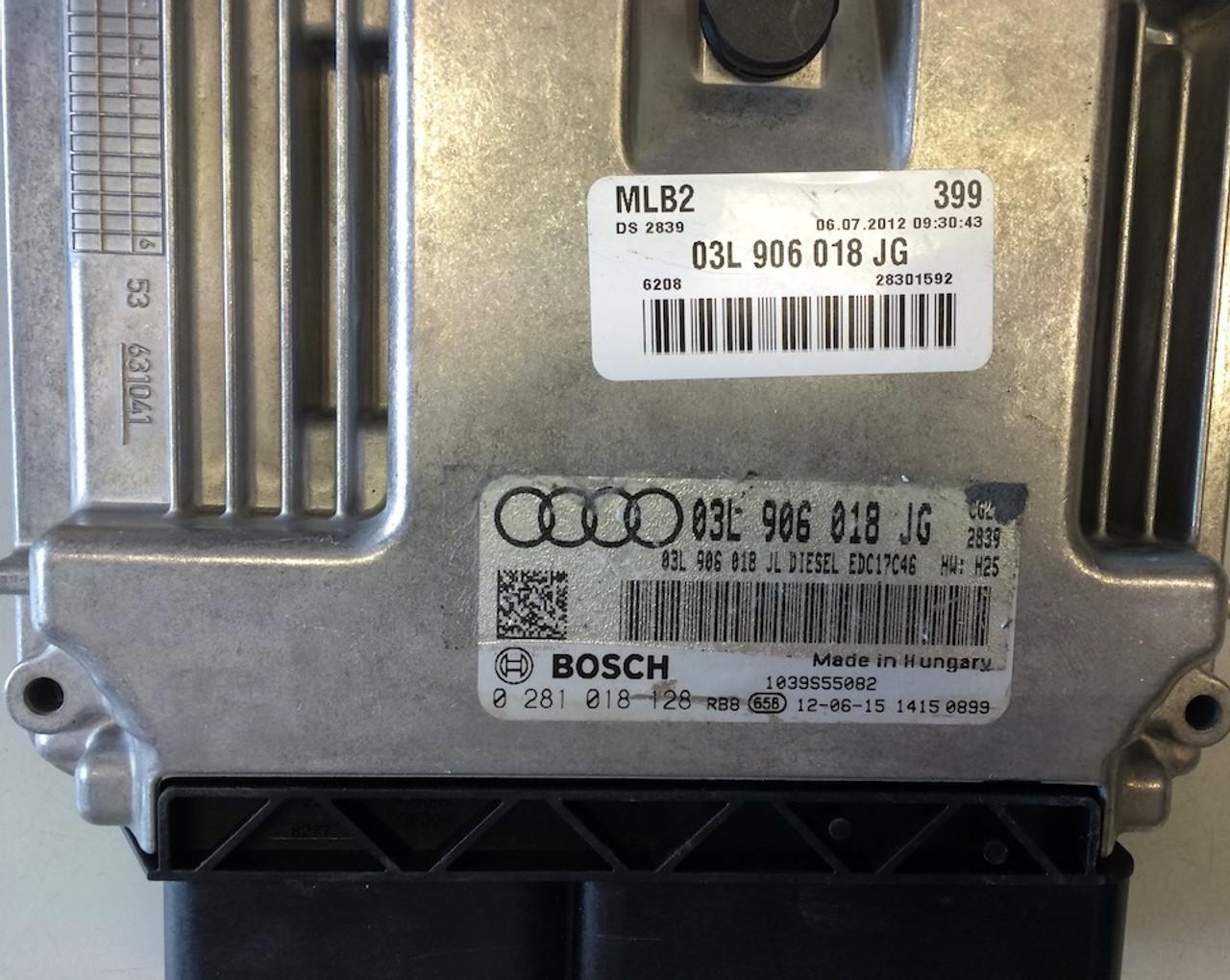 Audi A4, A5 2.0 TDI, 0281018128, 0 281 018 128, 03L906018JG, 03L 906 018 JG, EDC17C46