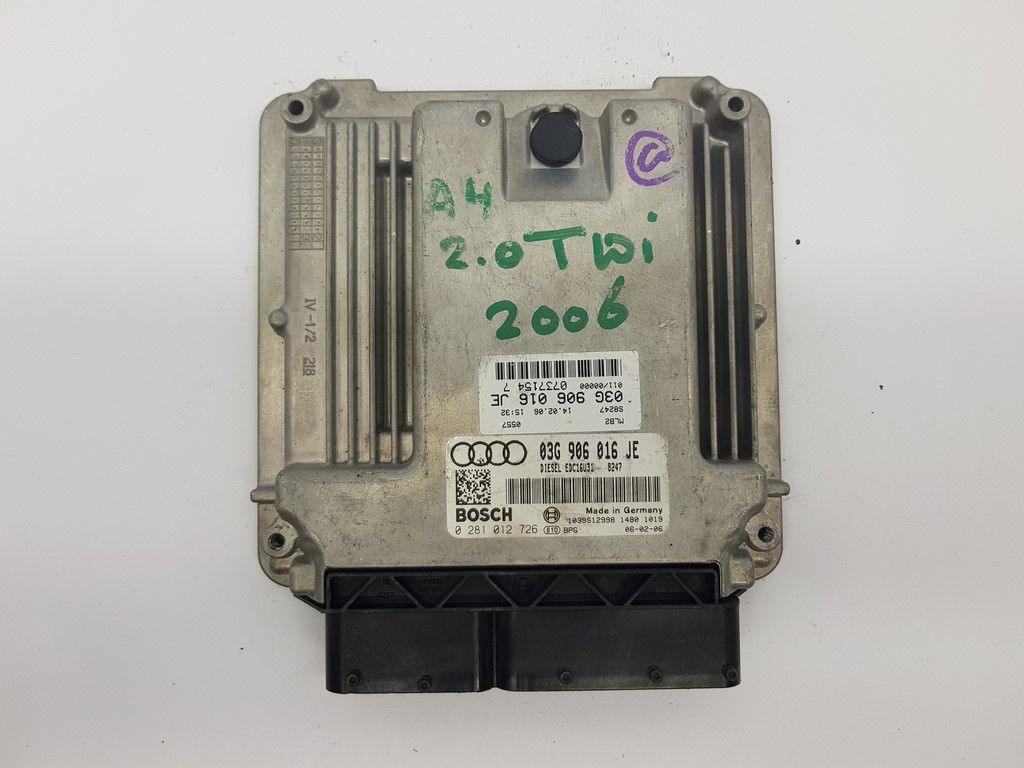 Audi A4 2.0 TDI, 0281012726, 0 281 012 726, 03G906016JE, 03G 906 016 JE, EDC16U31