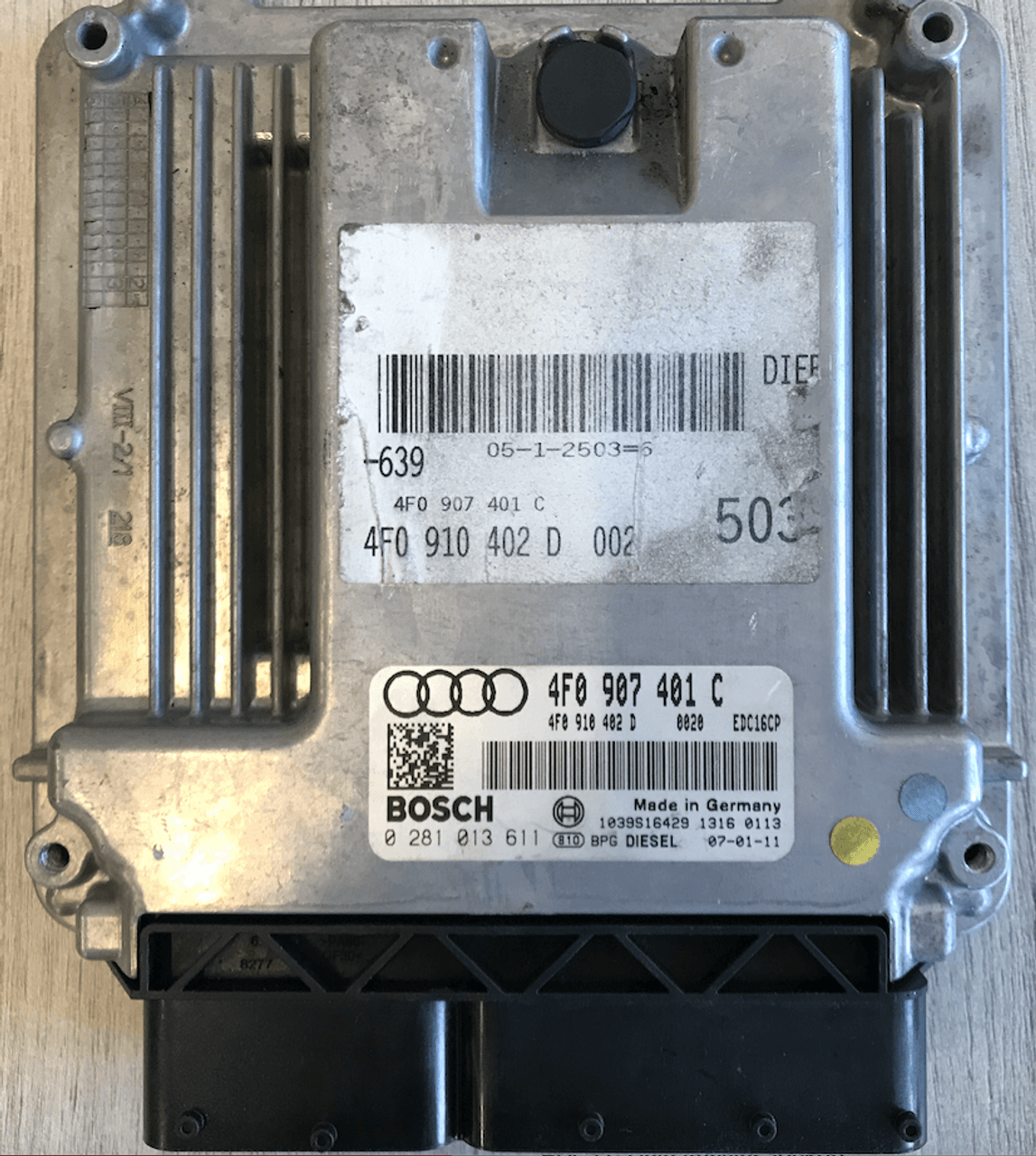Audi A6 3.0 TDI, 0281013611, 0 281 013 611, 4F0907401C, 4F0 907 401 C, 4F0910402D, 4F0 910 402 D, EDC16CP34