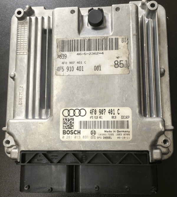 AUDI A6 Engine ECU, 0281013831, 0 281 013 831, 4F0907401C, 4F0 907 401 C, 4F5910401, 4F5 910 401, EDC16CP34