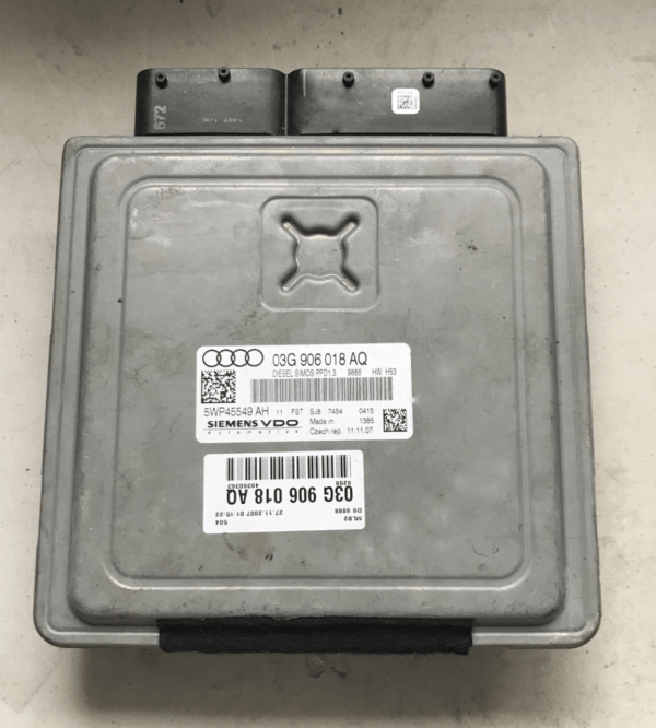 Siemens VDO Engine ECU, Audi, Diesel Simos PPD1.3, 03G906018AQ, 03G 906 018 AQ, 5WP45549AH, 5WP45549 AH