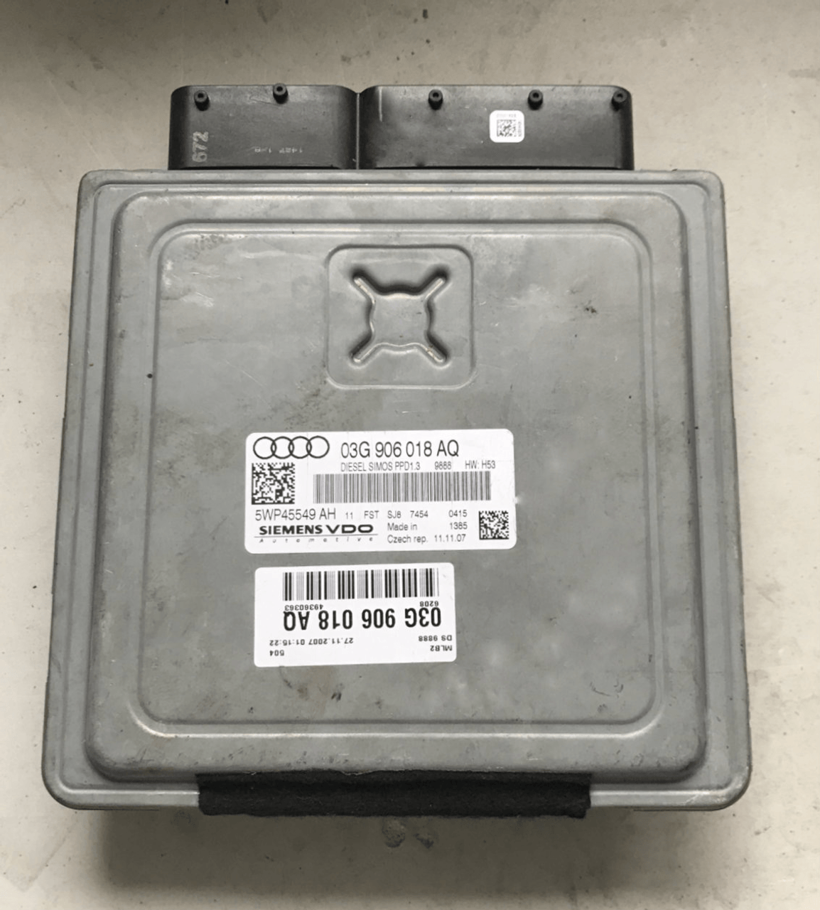 Siemens VDO Engine ECU, Audi, Diesel Simos PPD1.3, 03G906018AQ, 03G 906 018 AQ, 5WP45549AH, 5WP45549 AH