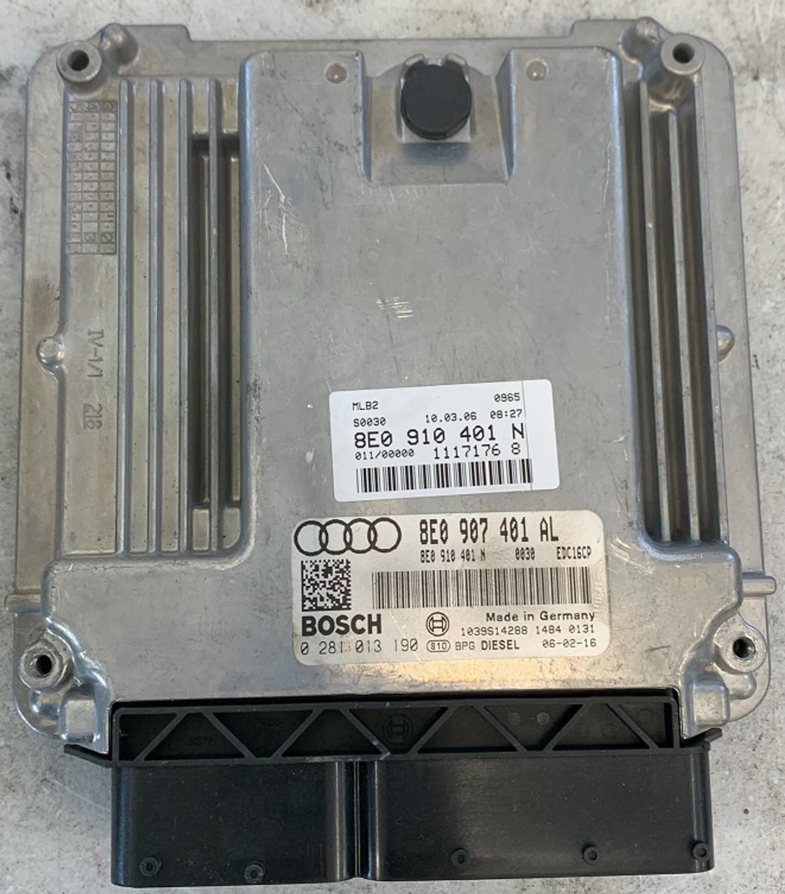 udi A4 3.0 TDI, 0281013190, 0 281 013 190, 8E0907401AL, 8E0 907 401 AL, 8E0910401N, 8E0 910 401 N