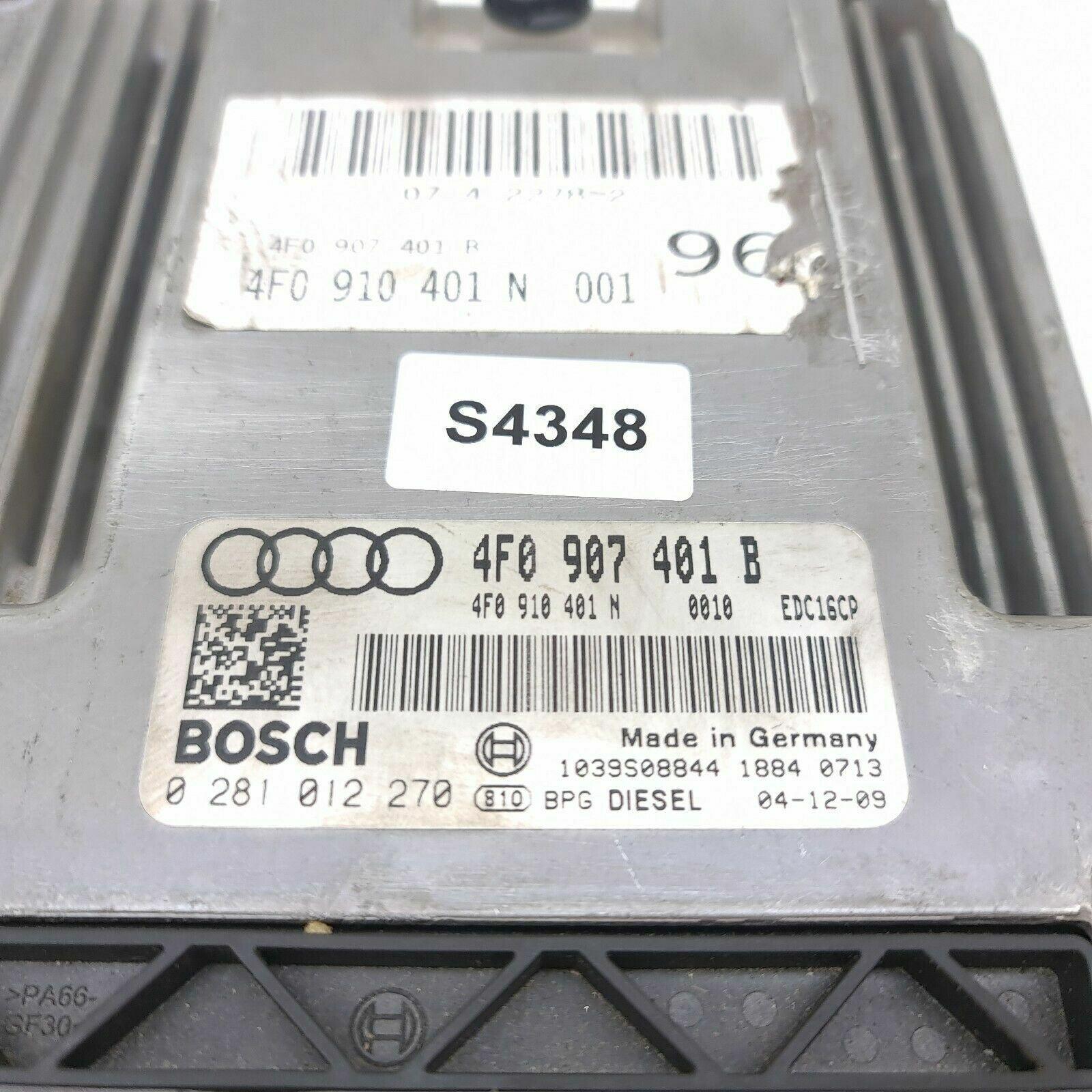 AUDI A6 C6 2.7 TDI DIESEL ENGINE CONTROL ECU MODULE 4F0907401B 0281012559 - Image 2