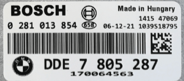 BMW 3 SERIES 3.0 335D ECU (Engine Management) – Part No: DDE7805287 / 0281013854