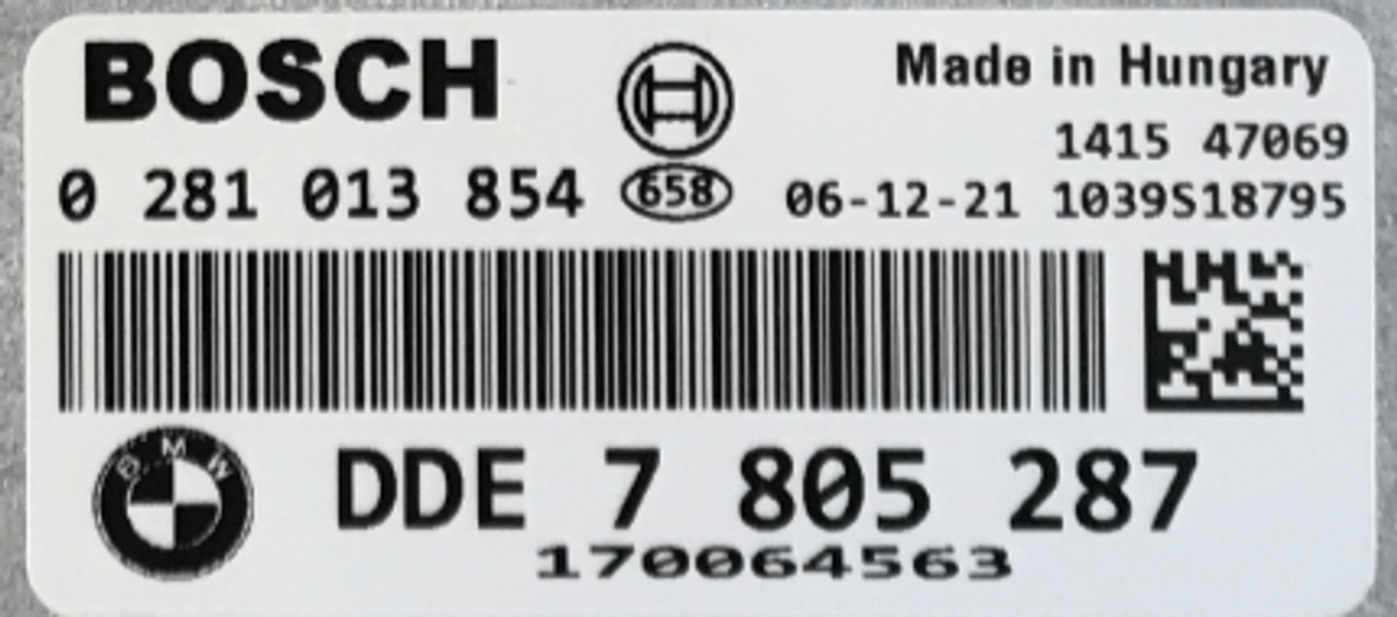 BMW 3 SERIES 3.0 335D ECU (Engine Management) – Part No: DDE7805287 / 0281013854