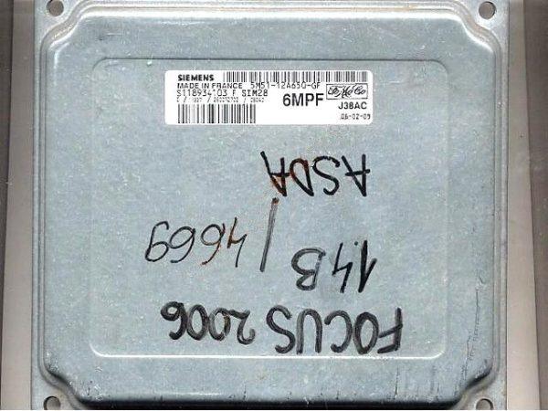 Ford Focus 1.4 5M51-12A650-GF SIM28 F18A0H1000000 5M51-12A650-GF SIM28 5M5112A650GF S118934103 F 6MPF J38AC SIEMENS