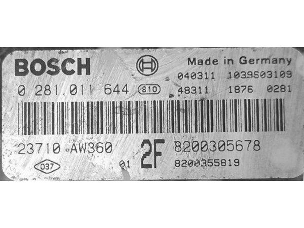 Nissan Primera 1.9DCI 8200305678 0281011644 EDC16C3 1037368856