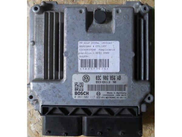 Golf Plus 1.6 0261S02117 MED9.5.10 BLF 1037382189 0 261 S02 117 03C906056AB 03C 906 056 AB 1039S08686 MED9.5.10