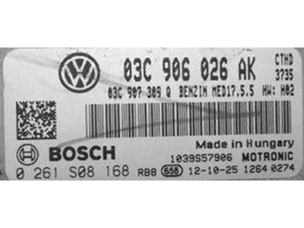VW Beetle 1.4 03C906026AK 0261S08168 MED17.5.5 CTHD 1037524950 1037522311