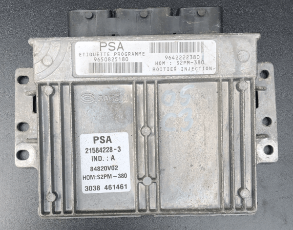 Engine ECU, Citroen C3, S2PM-380, 9650825180, 9642222380, 21584228-3