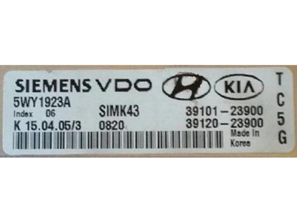 Hyundai Coupe 2.0 5WY1923A 39101 23900 SIMK43 5WY1923A 5WY1923 A 39101-23900 39120-23900 39101 23900 39120 23900 SIMK43
