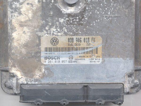 VW Caddy 1.9TDI 038906018FK 0281010057 EDC15V ALH 038906018FK ALH 038 906 018 FK 0281010057 0 281 010 057 EDC15V-5.29