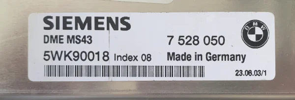 BMW 3 SERIES 2.2 – 3.0 320-330 ECU (Engine Management) – Part No: 7528050 / 5WK90018