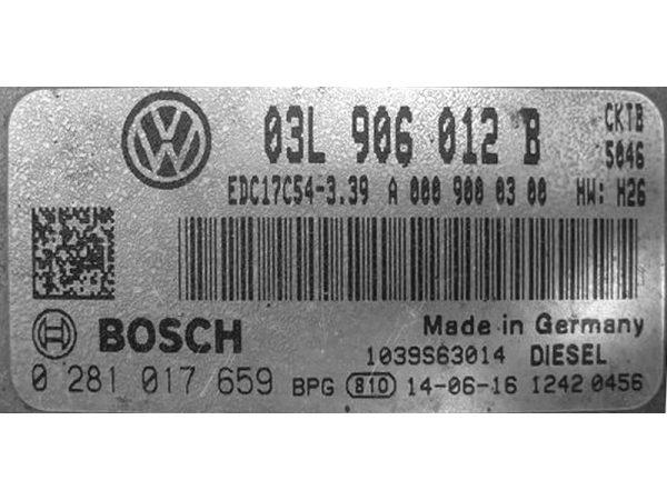 VW Crafter 2.0TDI 03L906012B 0281017659 EDC17C54 CKTB 1037531678 03L906021A 0 281 019 932 0281019932 EDC17C64-2.39 CSLB HW: H20 A 000 900 68 02 A0009006802 1037556903