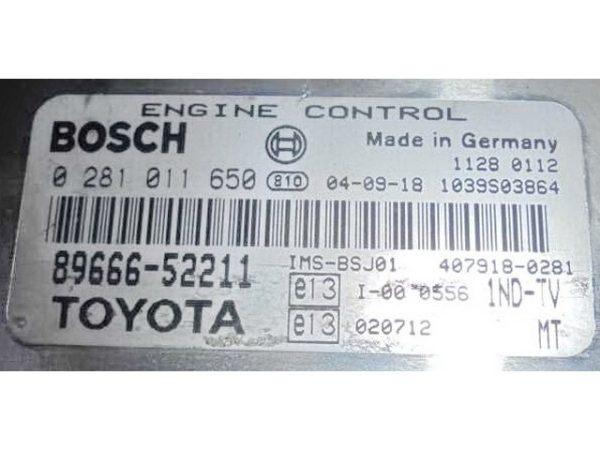 Toyota Yaris 1.4 0281011650 EDC15C9 1037372347