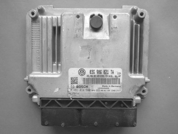 VW Eos 2.0TDI 03G906021TA 0281014590 EDC16U34 BMM 1037387849