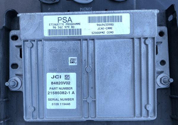 Sagem Engine ECU, Citroen C3 1.4, 21585082-1 A, 96 562 979 80, 9649433980, S2000PM2, JCI
