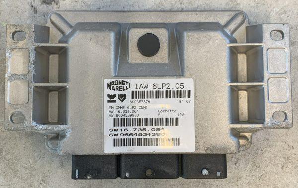 Magneti Marelli Engine ECU, Citroen C4, Peugeot 307, IAW6LP205, IAW 6LP2.05, HW 16.631.064, HW 9664339980, SW 16.735.084, SW 9664934380