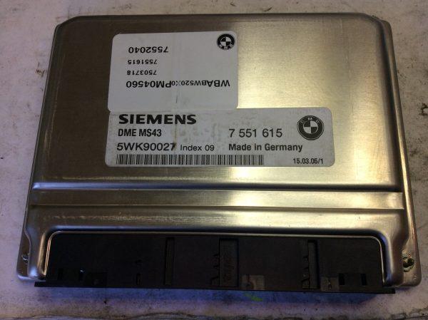 BMW X5 3.0 ECU (Engine Management) – Part No: 7551615 / 5WK90027