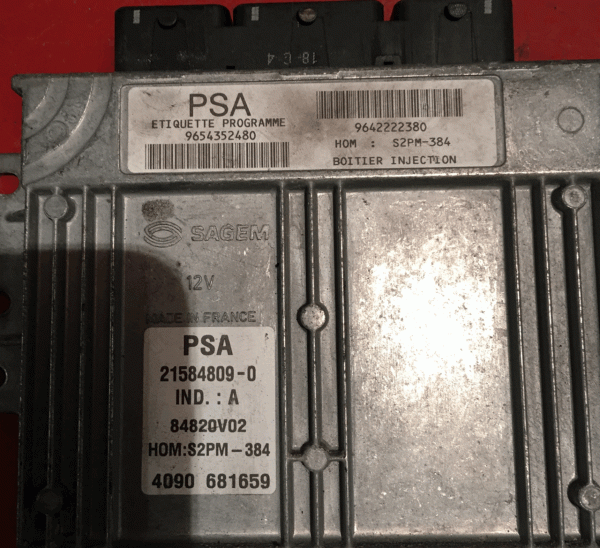 Sagem Engine ECU, Citroen C2/C3 1.4L, 9654352480, 9642222380, 21584809-0, S2PM-384