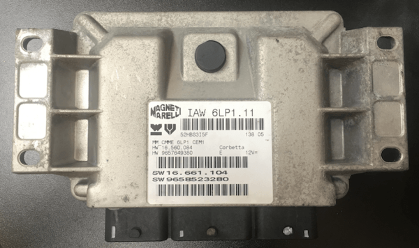 Magneti Marelli Engine ECU, IAW 6LP1.11, HW 16.560.084, HW 9657649380, SW 16.661.104, SW 9658523280