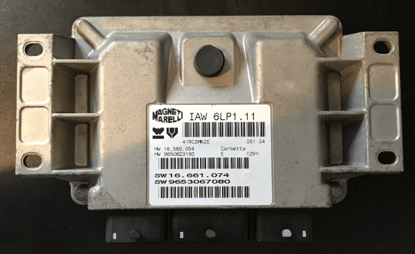 Magneti Marelli Engine ECU, IAW 6LP1.11, HW 16.560.054, HW 9650623180, SW 16.661.074, SW 9653067080