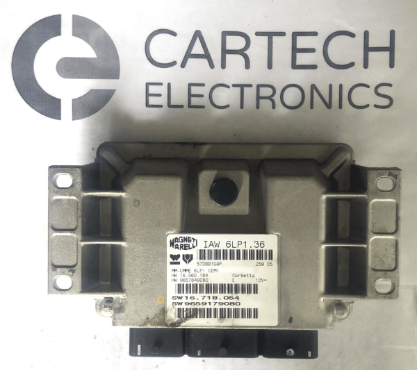 Magneti Marelli Engine ECU, IAW 6LP1.36, HW 16.560.184, HW 9657649280, SW 16.718.054, SW 9659179080