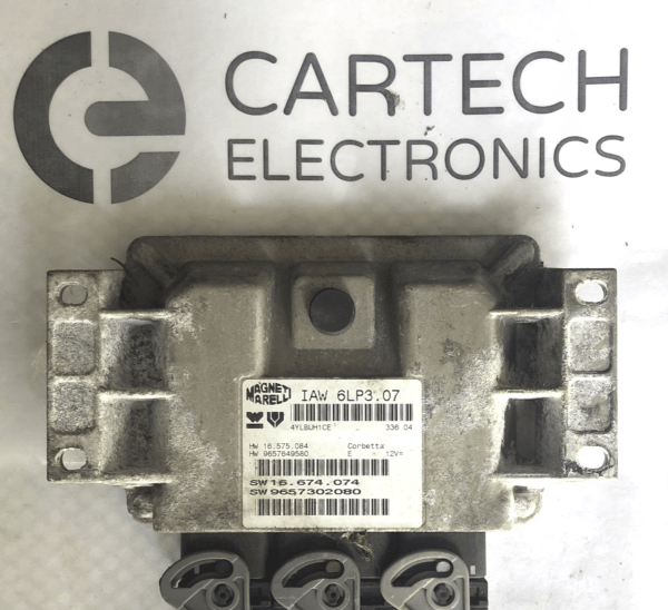 Magneti Marelli Engine ECU, IAW 6LP3.07, HW 16.575.084, HW 9657649580, SW 16.674.074, SW 9657302080
