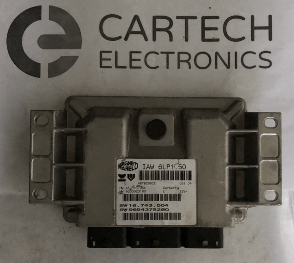 Magneti Marelli Engine ECU, IAW 6LP1.50, HW 16.560.054, HW 9650623180, SW 16.743.004, SW 9654375280