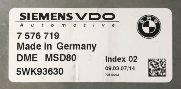 BMW 3 SERIES 3.0 325i ECU (Engine Management) – Part No: 5WK93630 / 5WK93630