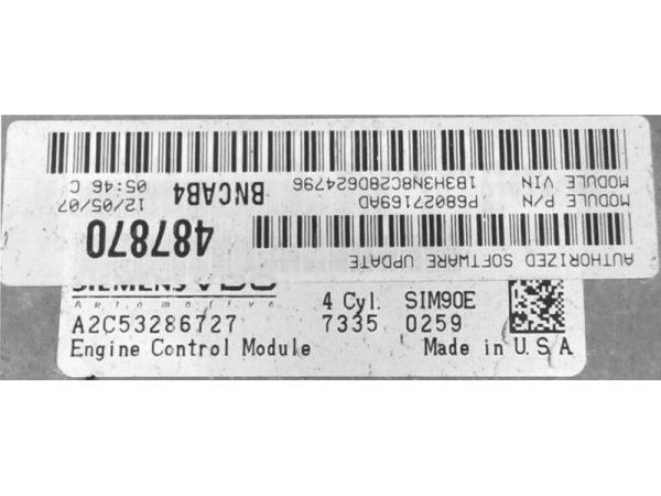 Dodge Caliber 2.0 A2C53286727 P68027169AD SIM90E