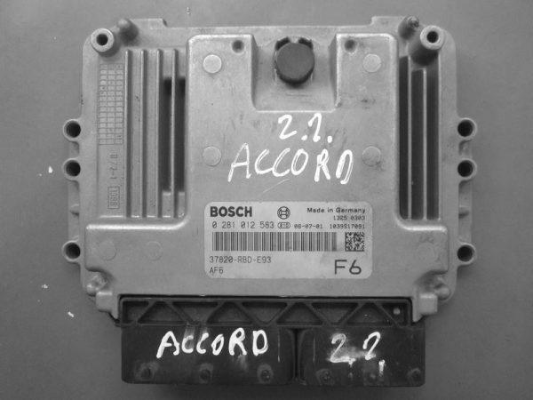 Honda Accord 2.2CDTI 37820-RBD-E93 0281012583 EDC16C7 1037382047