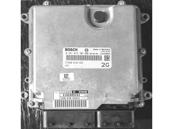 Honda Accord 2.2CDTI 37820-RL0-G25 0281015301 EDC17CP06 1037397592 1037530399