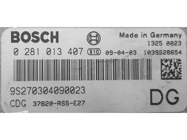 Honda Civic 2.2CDTI 37820-RSS-E27 0281013407 EDC16C7 1037396108