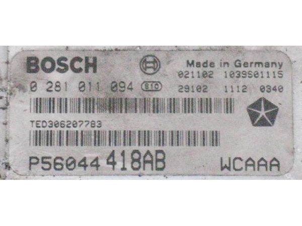 Jeep Grand Cherokee 2.7CRD 0281011094 EDC15C5 1037366704