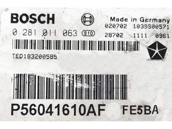 Jeep Grand Cherokee 2.7CRD P56041610AF 0281011063 EDC15C5 1037368301 1037366603