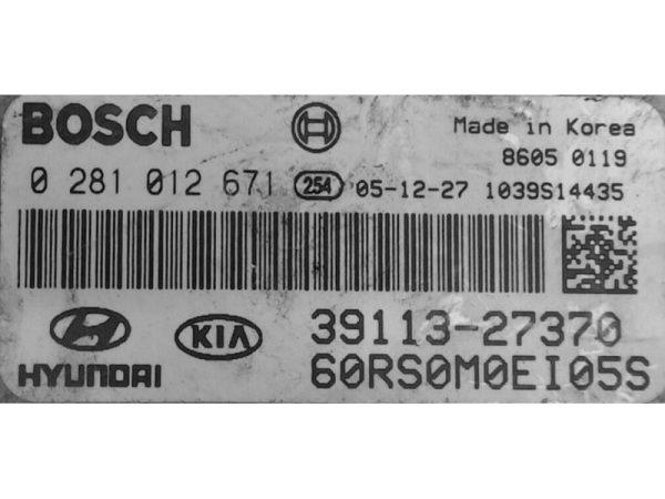 Kia Carens 2.0CRDI 39113-27370 0281012671 EDC16C39 1037379244 1037379762