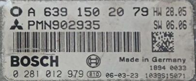 Mitsubishi Colt 1.5DID PMN902935 0281012979 EDG16C33 1037381052 1037374554