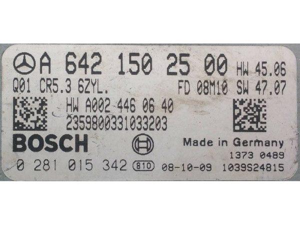 Mercedes S 3.0CDI A6421502500 0281015342 CR5.3 EDC16CP36 1037393802