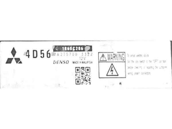 Mitsubishi L200 2.5 1860C206 MA275700-3322 4D56 H18GRA6 T1A0HEA0GF01