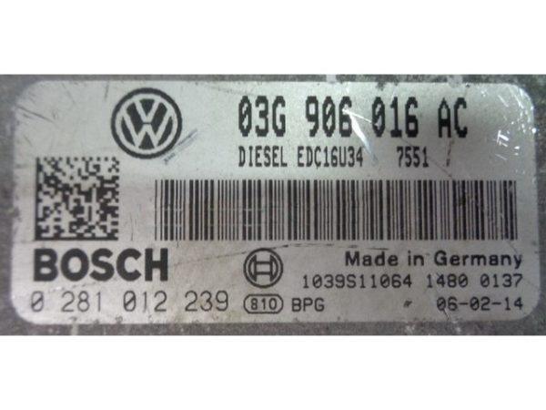 VW Jetta 1.9TDI 0281012239 EDC16U34 1037376707