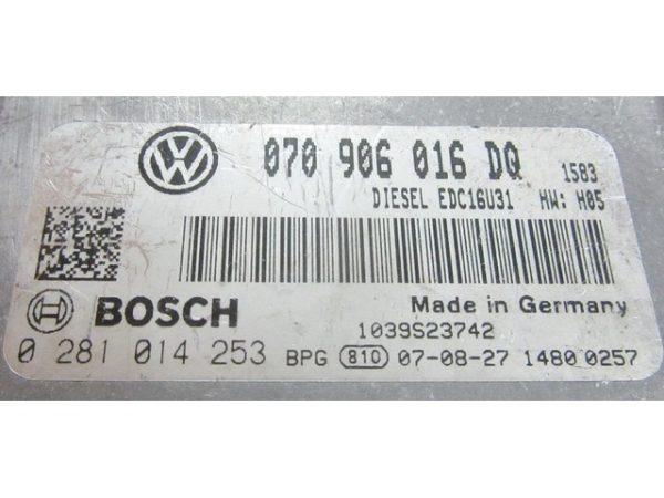 VW T5 2.5TDI 0281014253 EDC16U31 1037390623