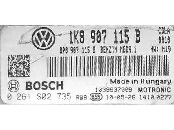 VW Scirroco 2.0 1K8907115B 0261S02735 MED9.1 CDLA H19 1037504147