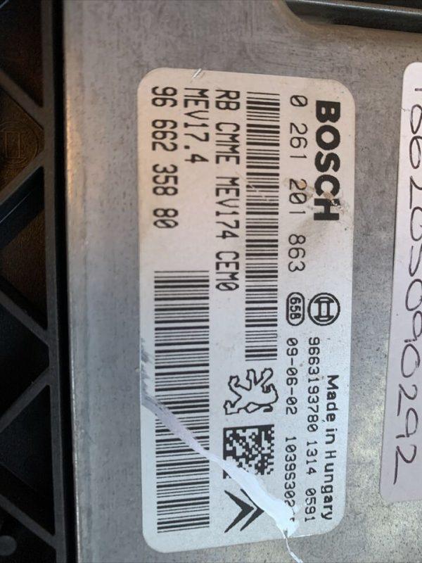 Bosch Engine ECU, 0261201863, 0 261 201 863, 9663815180, 96 638 151 80, MEV17.4