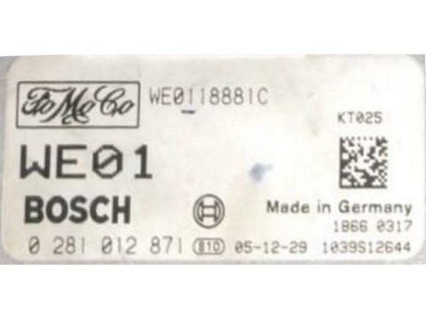 Ford Ranger 3.0TDCI, WE0118881C, 0281012871, EDC16C7, 1037386024, 0281012871, 0 281 012 871, WE0118881C, WE01, EDC16C7-7.30, 1037386024,