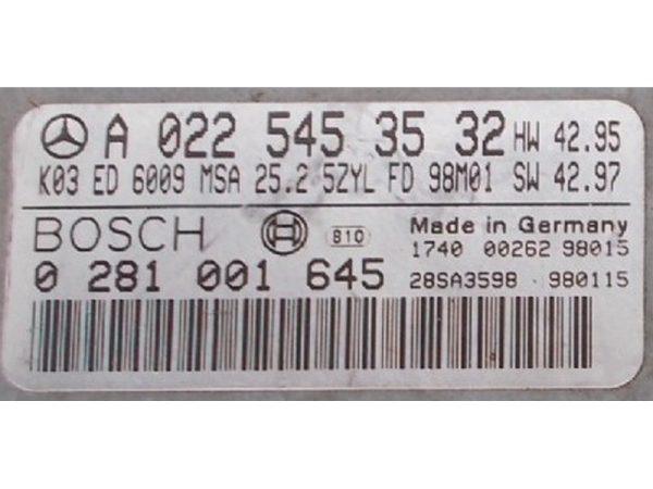 Mercedes Sprinter 2.9TD 0281001645 MSA15.2 358814 358815